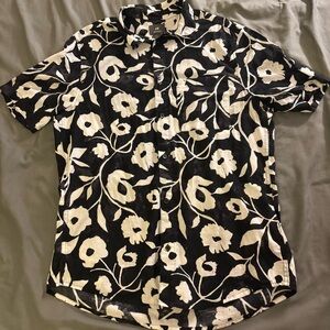 H&M Black and White Floral Men's Shirt